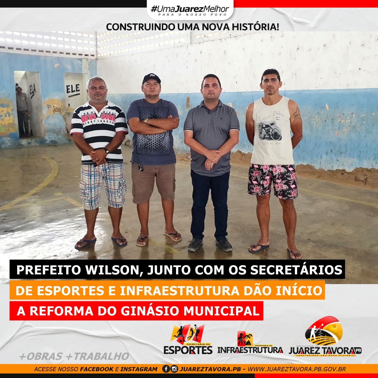 Ginásio de Esportes recebe reforma em Juarez Távora