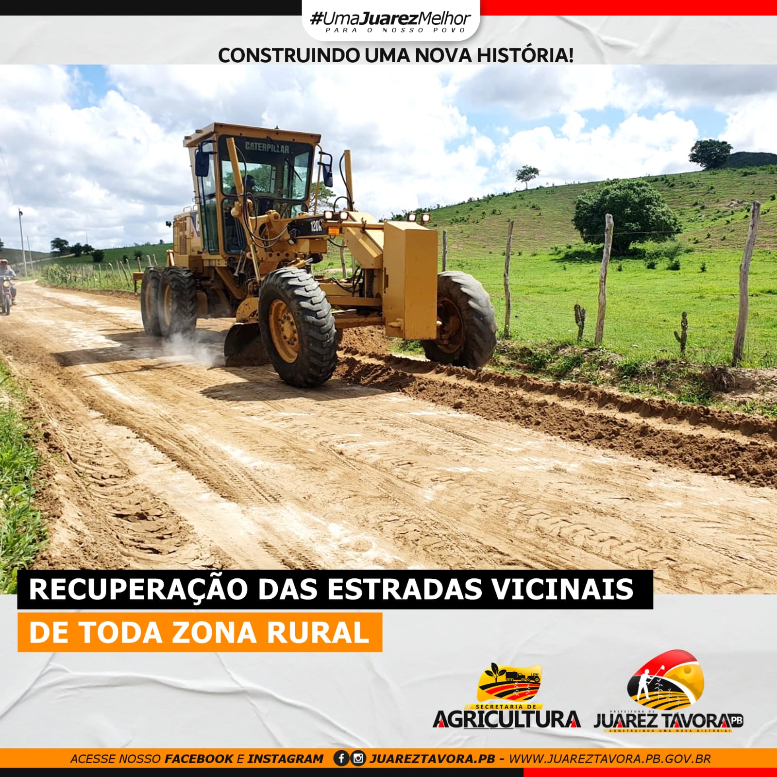 Juarez Távora: Prefeitura realiza recuperação de estradas vicinais da zona rural