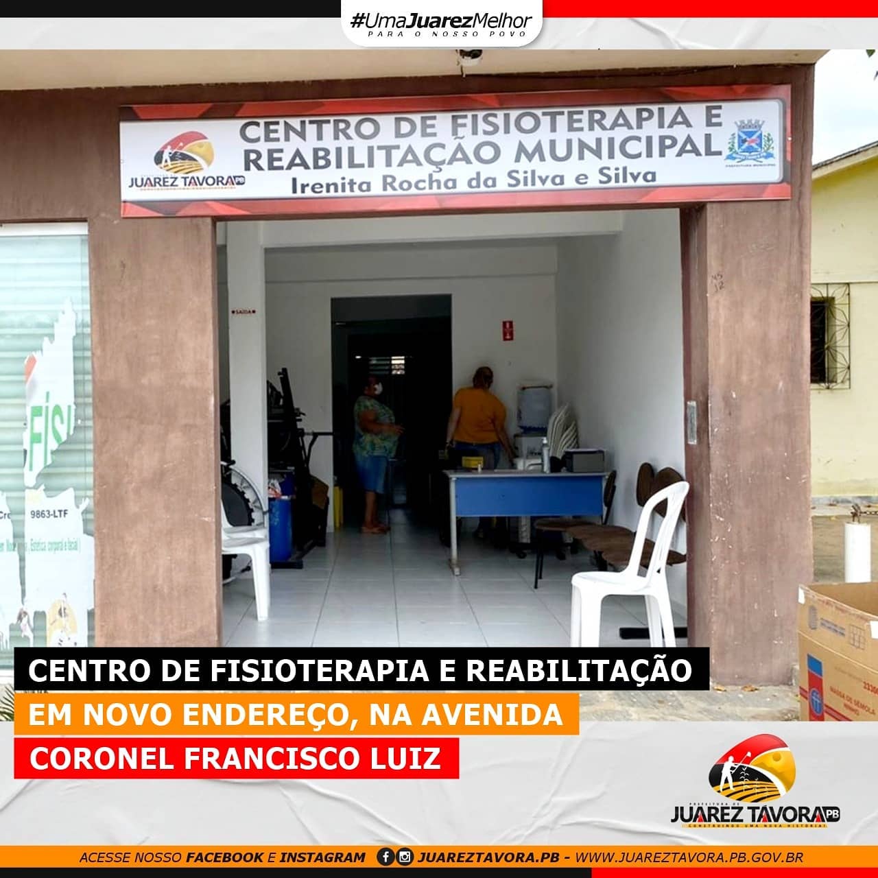 Centro de Fisioterapia e Reabilitação está em novo endereço, na av. Coronel Francisco Luiz.