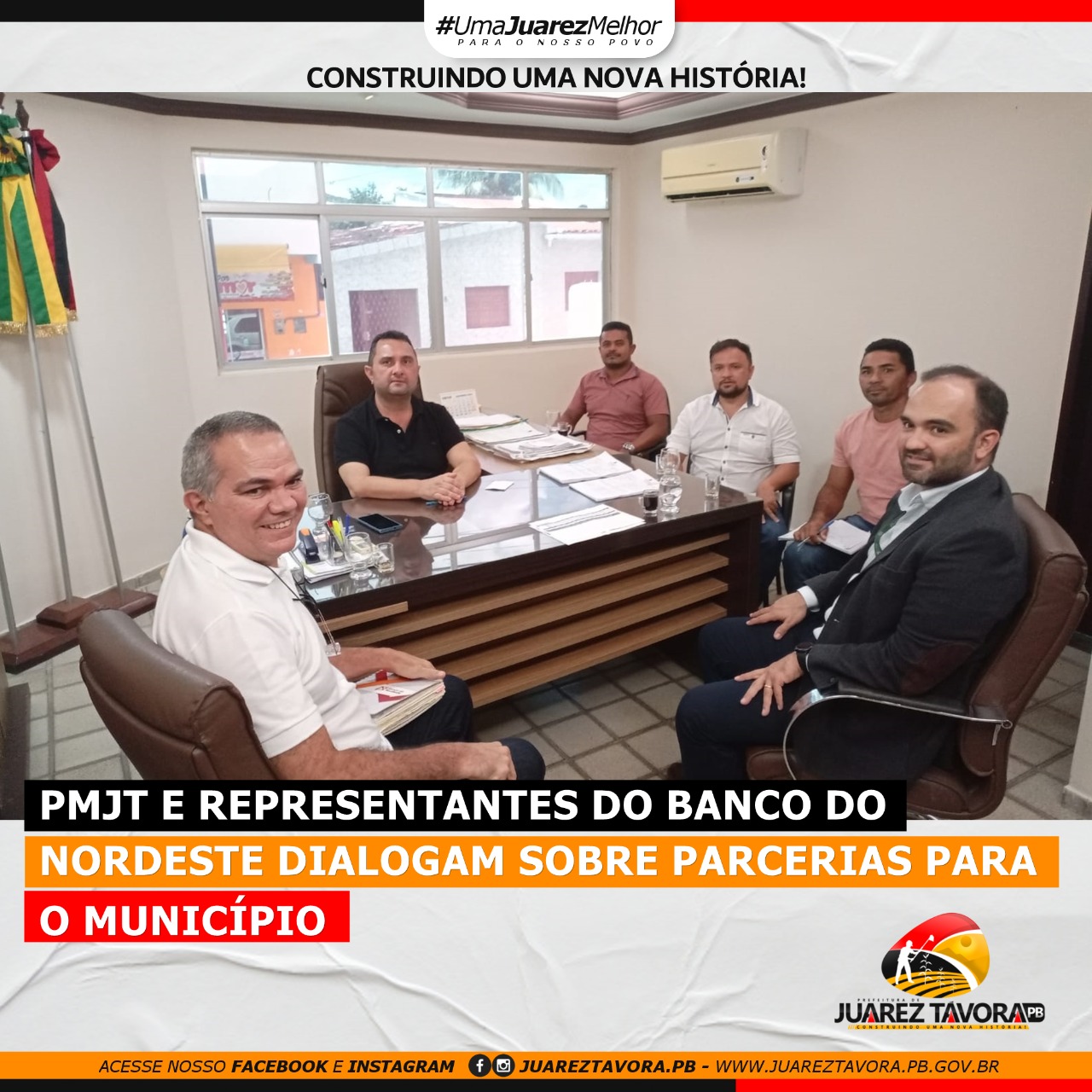 Prefeitura de Juarez Távora e representantes do Banco do Nordeste dialogam sobre parcerias para o município