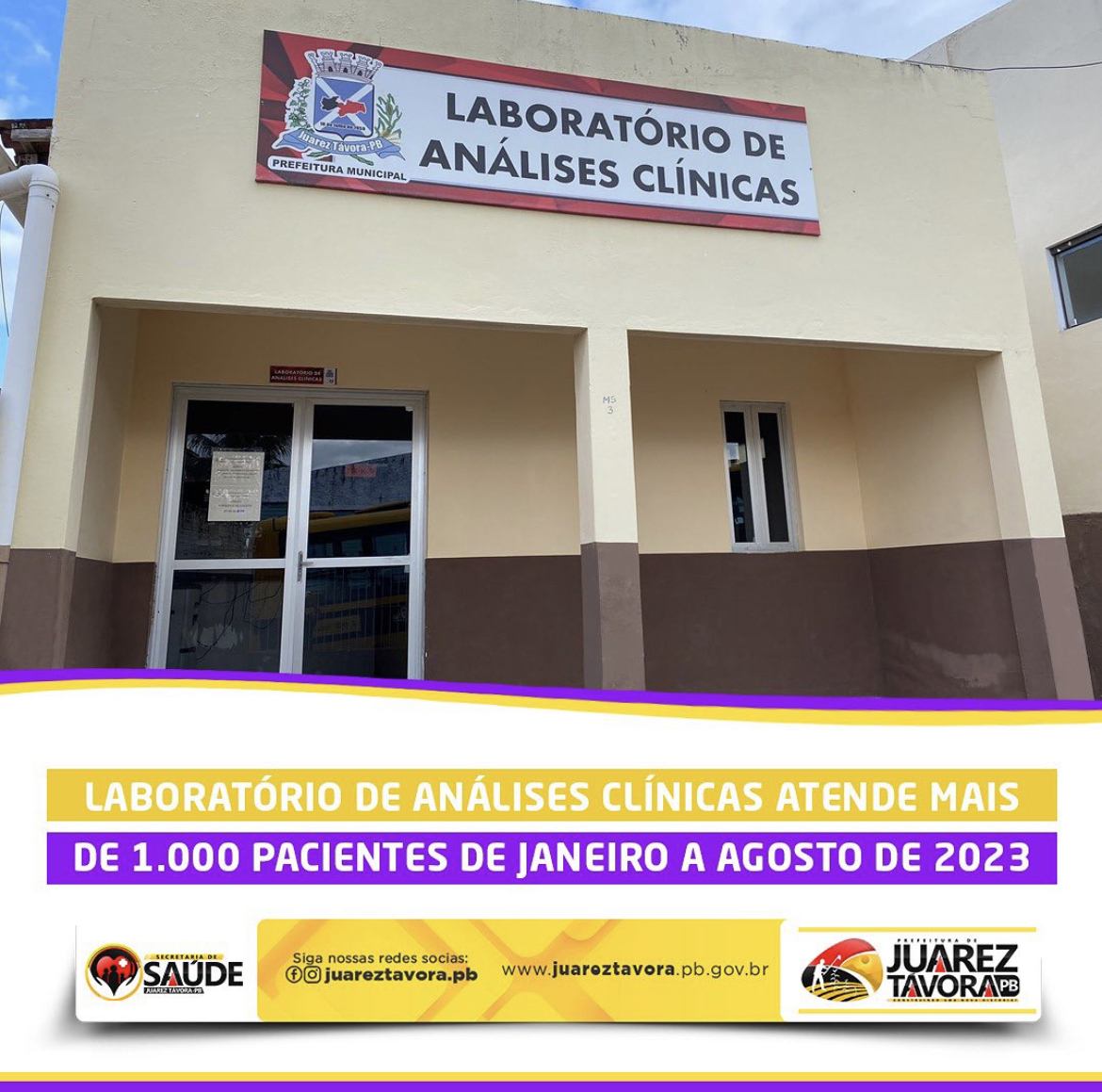 Laboratório de Análises Clínicas atende mais de 1 mil pacientes entre janeiro e agosto de 2023
