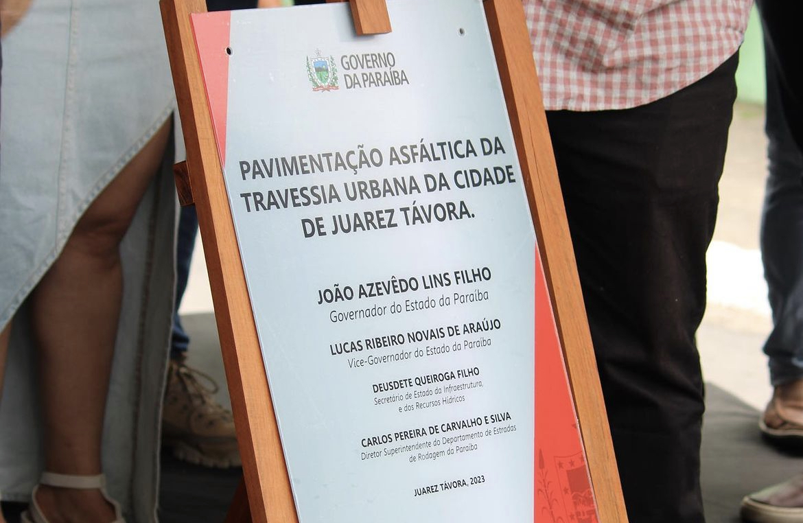 Governador João Azevêdo visita Juarez Távora e inaugura pavimentação asfáltica